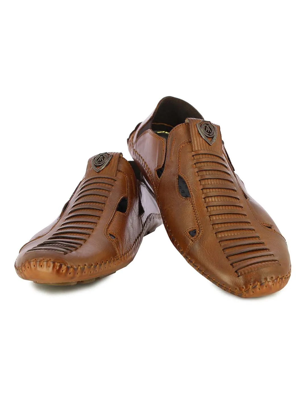 Alberto Torresi Mens Tan Adam Sandals