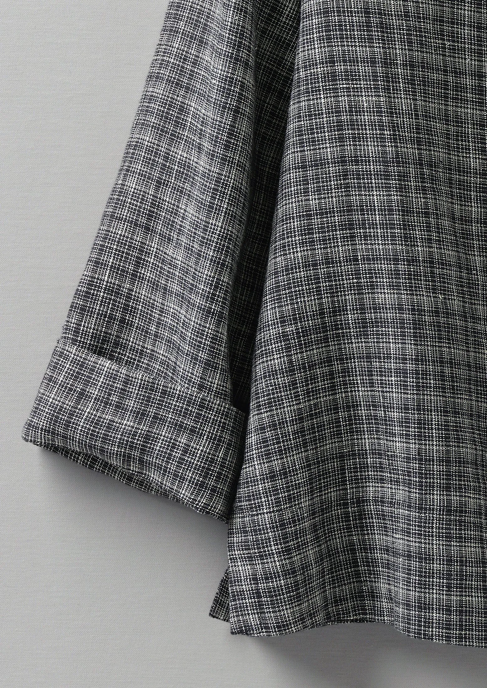 Mens Charcoal Check Linen Shirt - Stylish and Breathable Summer Fashion