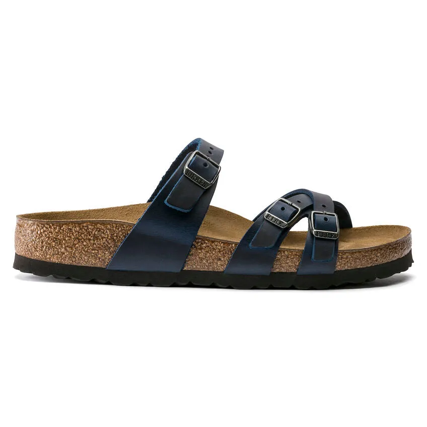 Birkenstock Women's Franca Oiled Leather (Blue - Regular Fit)