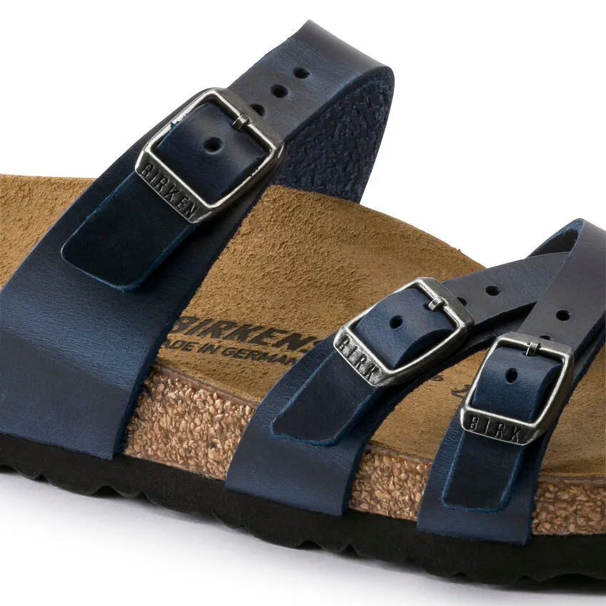 Birkenstock Women's Franca Oiled Leather (Blue - Regular Fit)