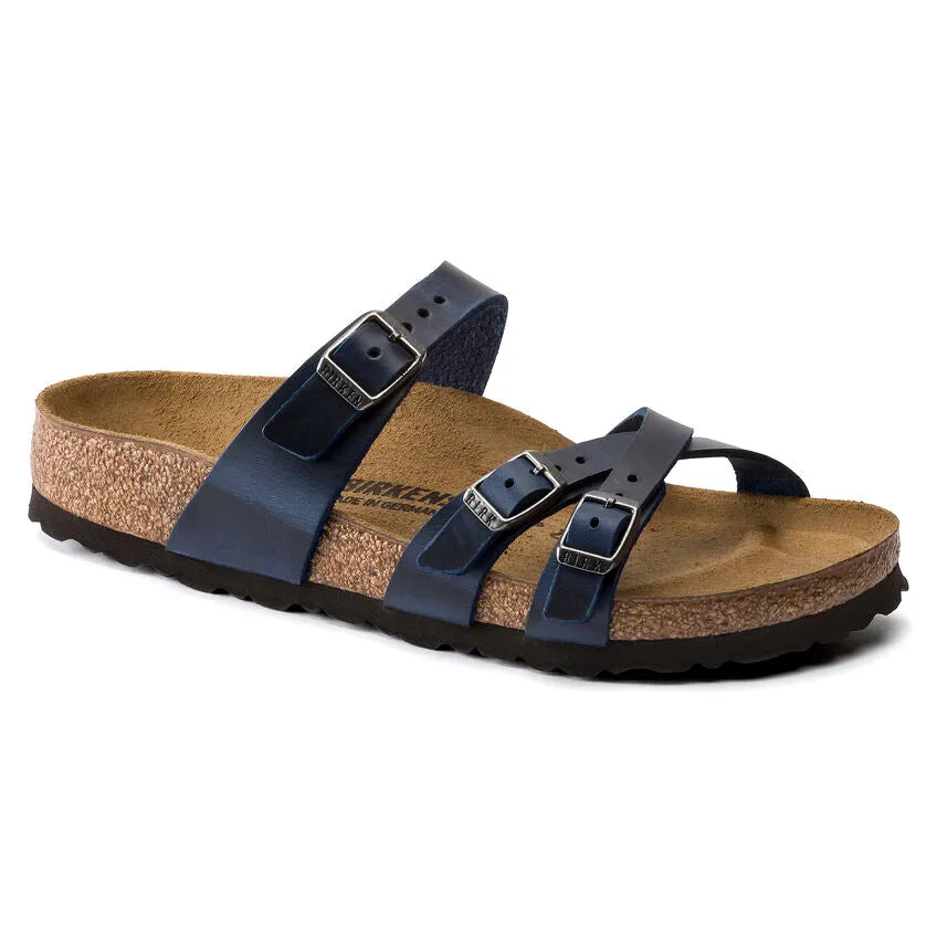 Birkenstock Women's Franca Oiled Leather (Blue - Regular Fit)