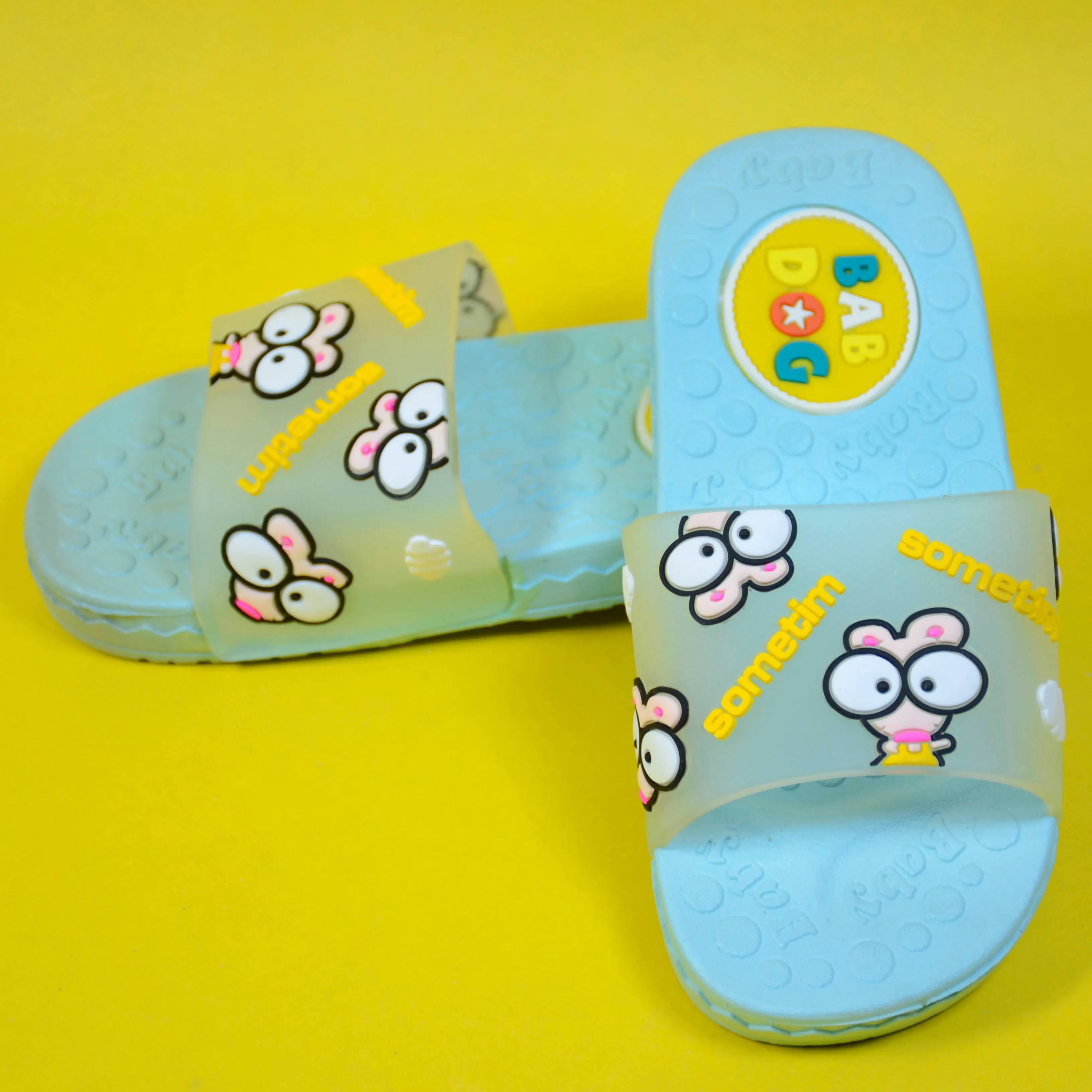 C1411 BABDOG Sometime Transparent with Baby Blue Slippers