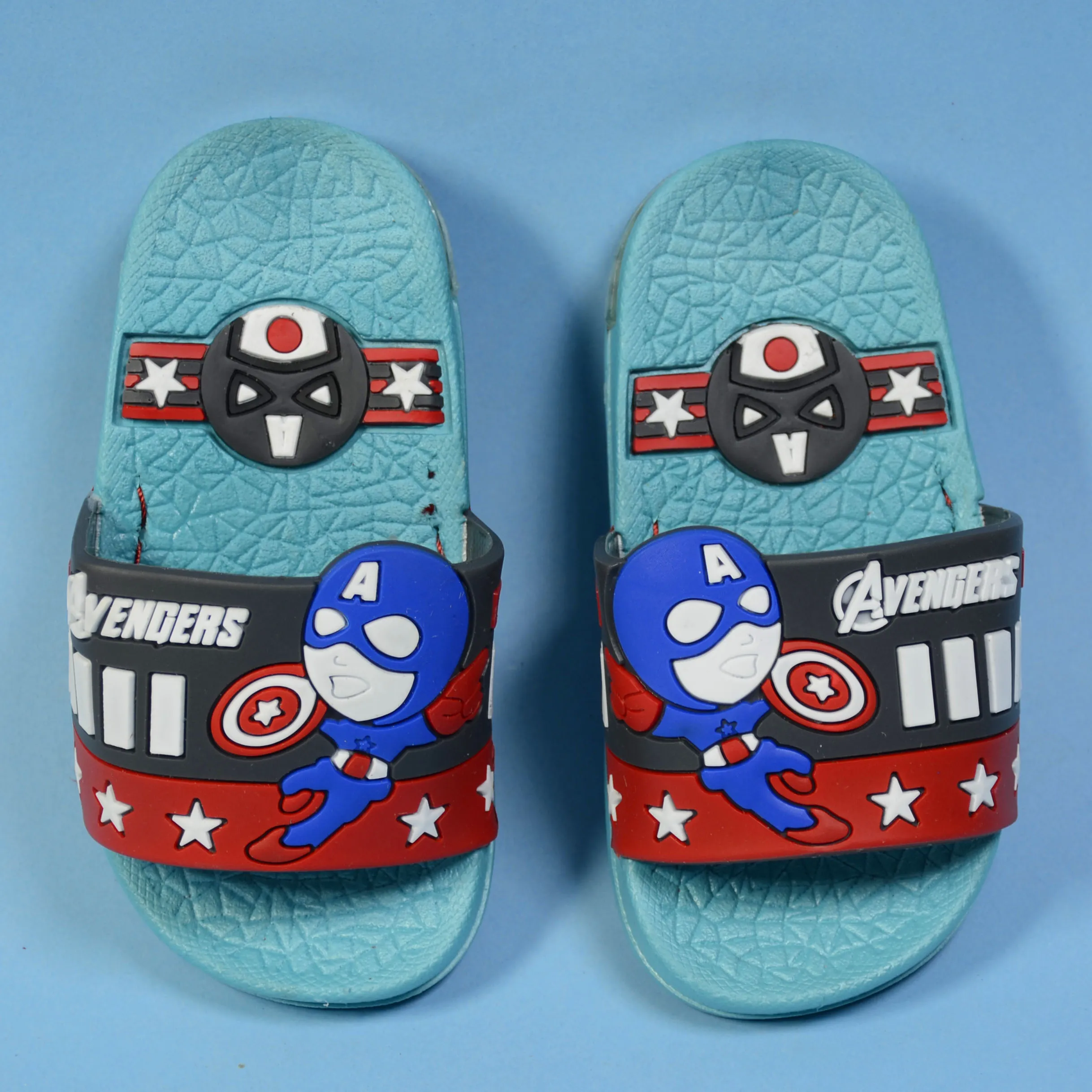 C1418 Avengers Back Light Black,Red with S.Blue Slippers