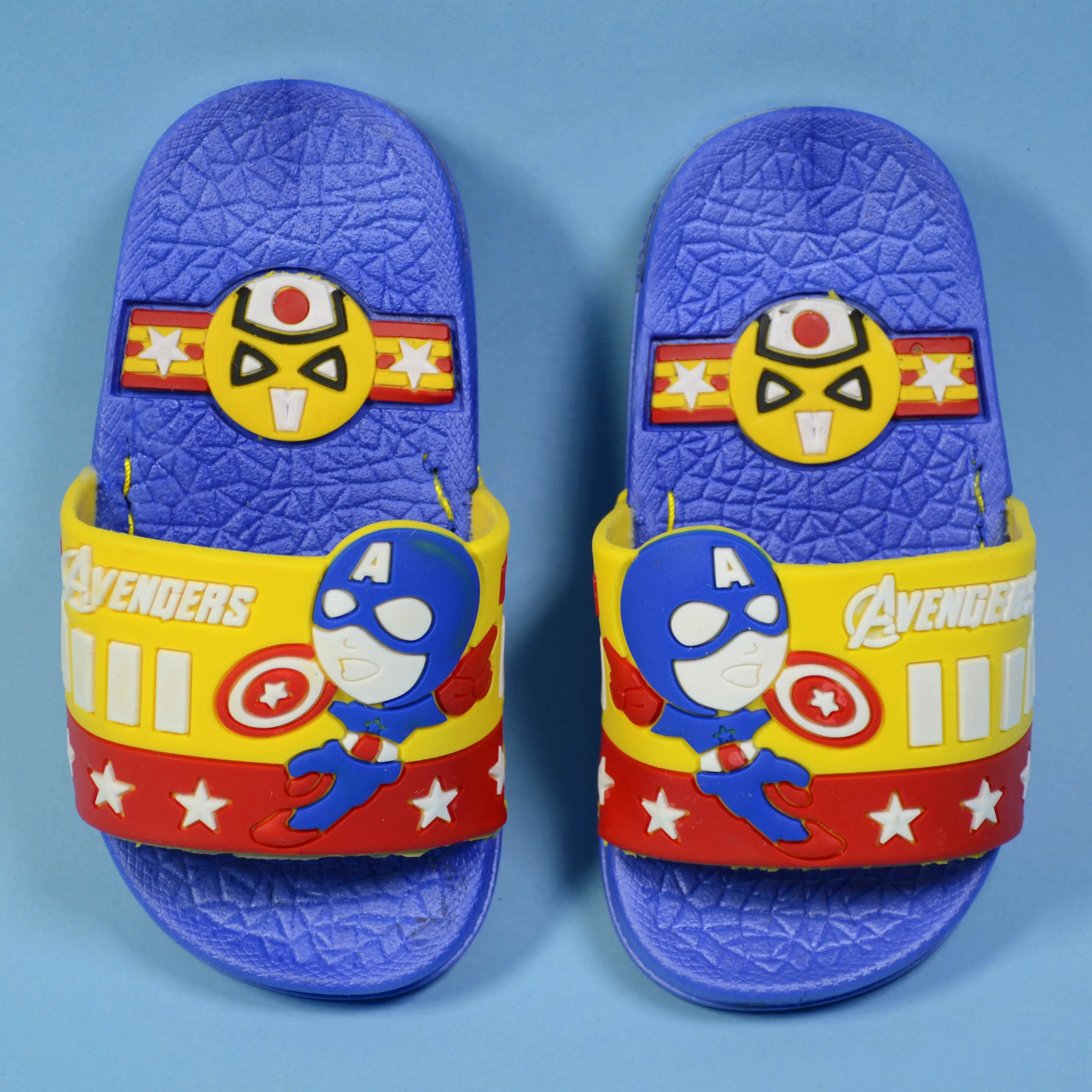 C1420 Avengers Back Light Yellow,Red with Blue Slippers