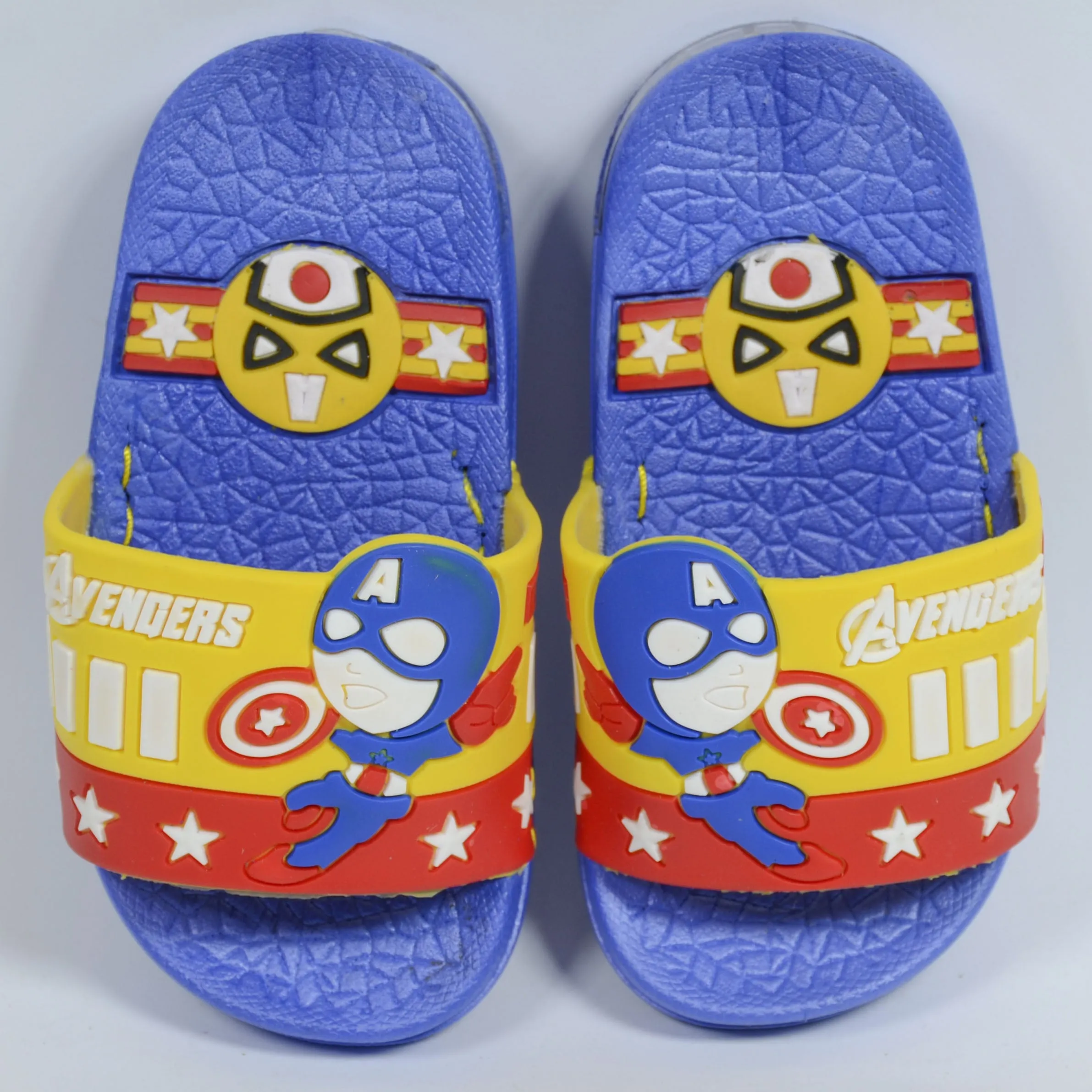 C1420 Avengers Back Light Yellow,Red with Blue Slippers