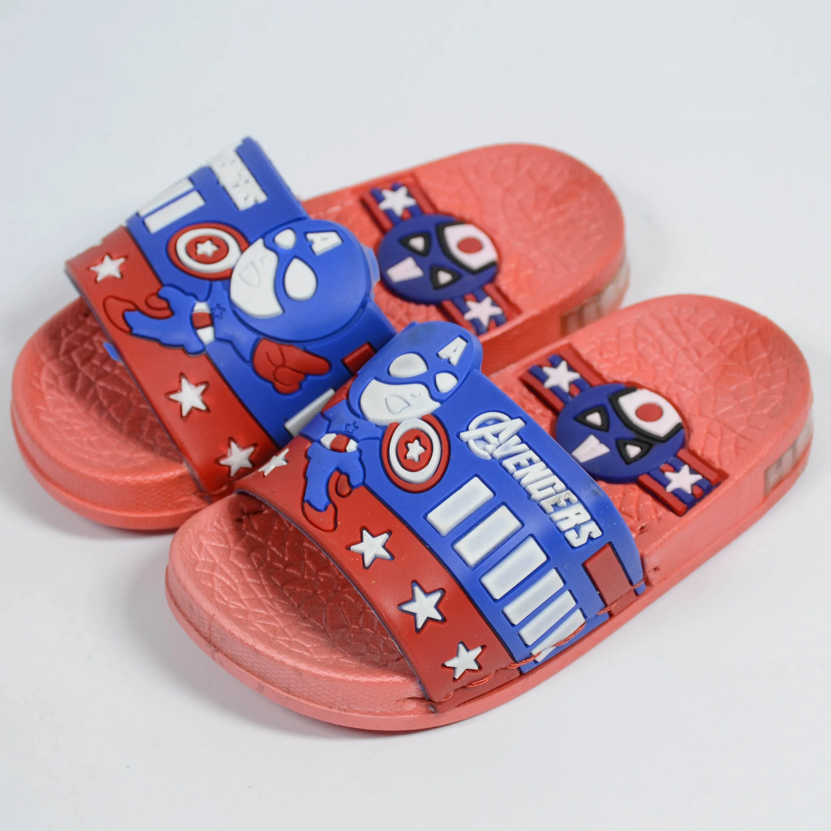 C1421 Avengers Back Light Blue with Red Slippers