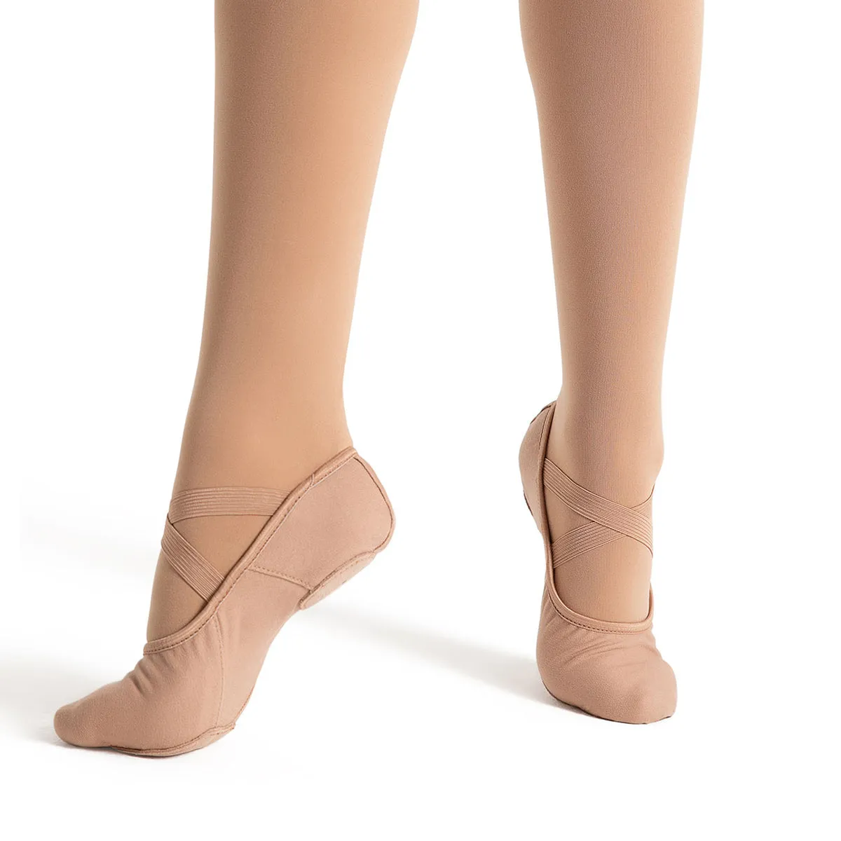 Capezio Child's Hanami Stretch Canvas Ballet Slippers - Light Suntan