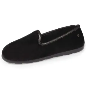 Chaussons charentaises Femme Brillant Noir