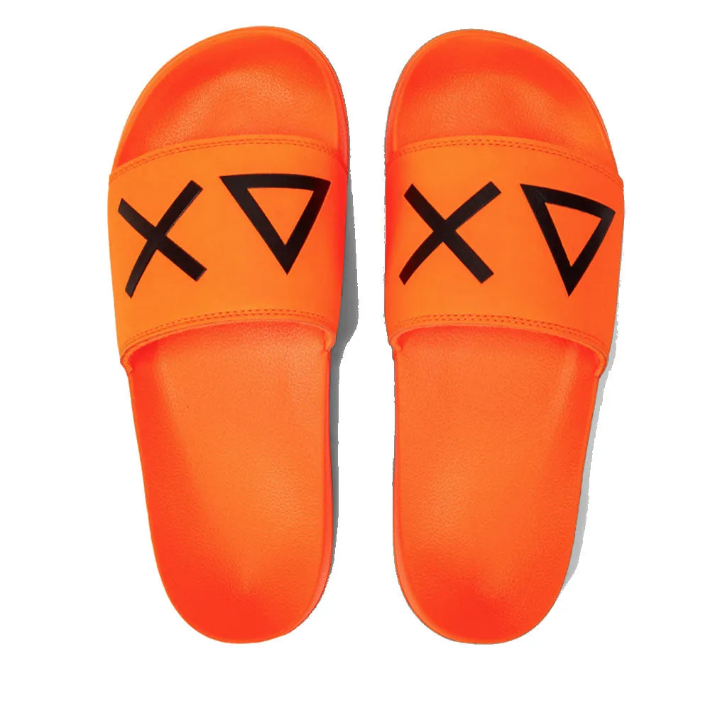 Ciabatte da Uomo SUN 68 Linea Slippers Logo Colore Arancio Fluo - X34103