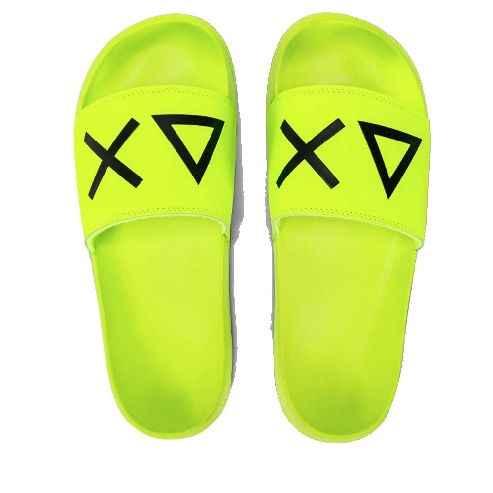 Ciabatte da Uomo SUN 68 Linea Slippers Logo Colore Giallo Fluo - X34103