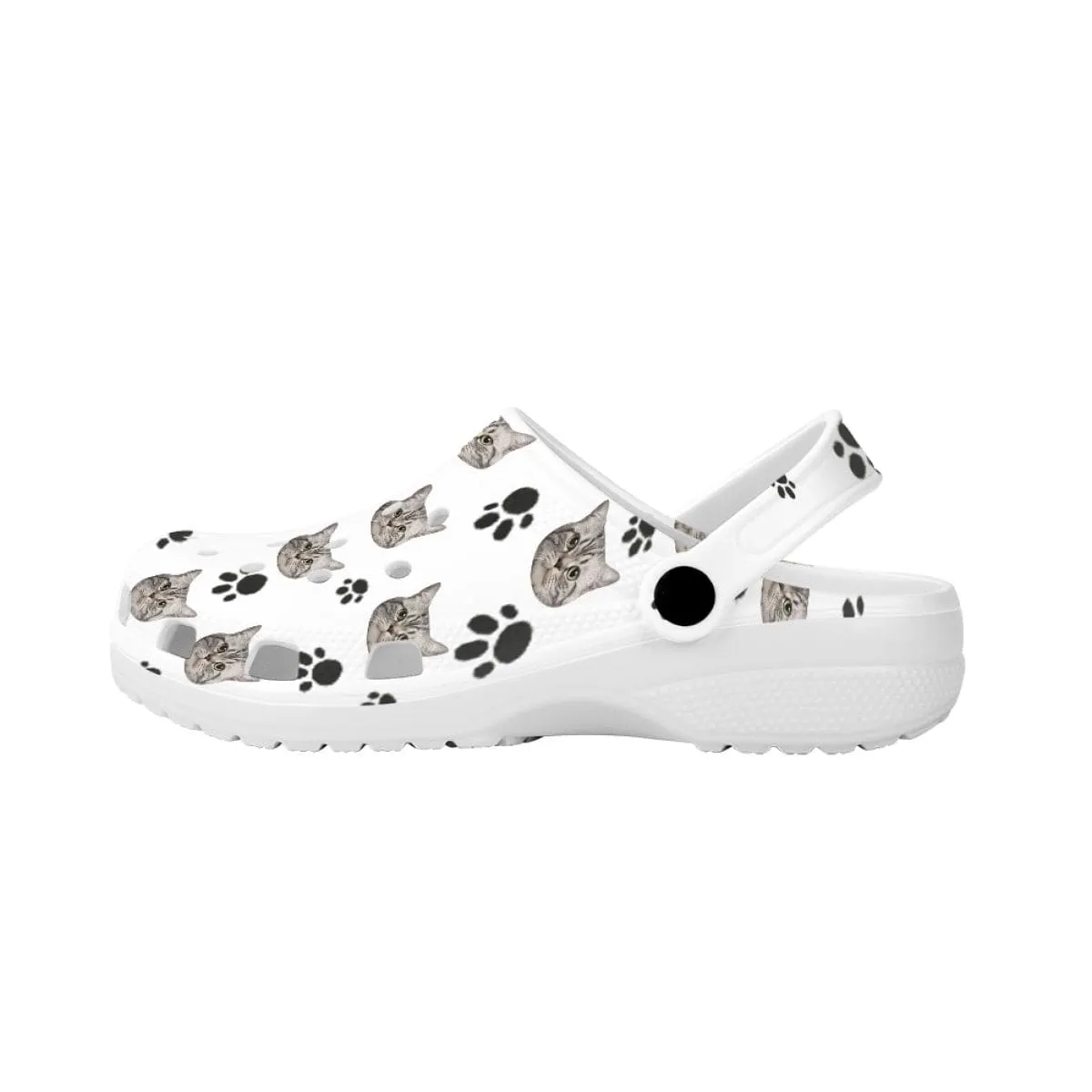 Custom Face Pet Footprint Hole Shoes Personalized Photo Clog Shoes Unisex Adult Funny Slippers (DHL is not supported)