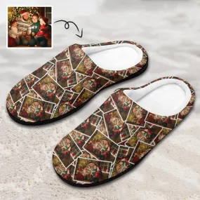 Custom Photo Seamless Family All Over Print Cotton Slippers For Men Women