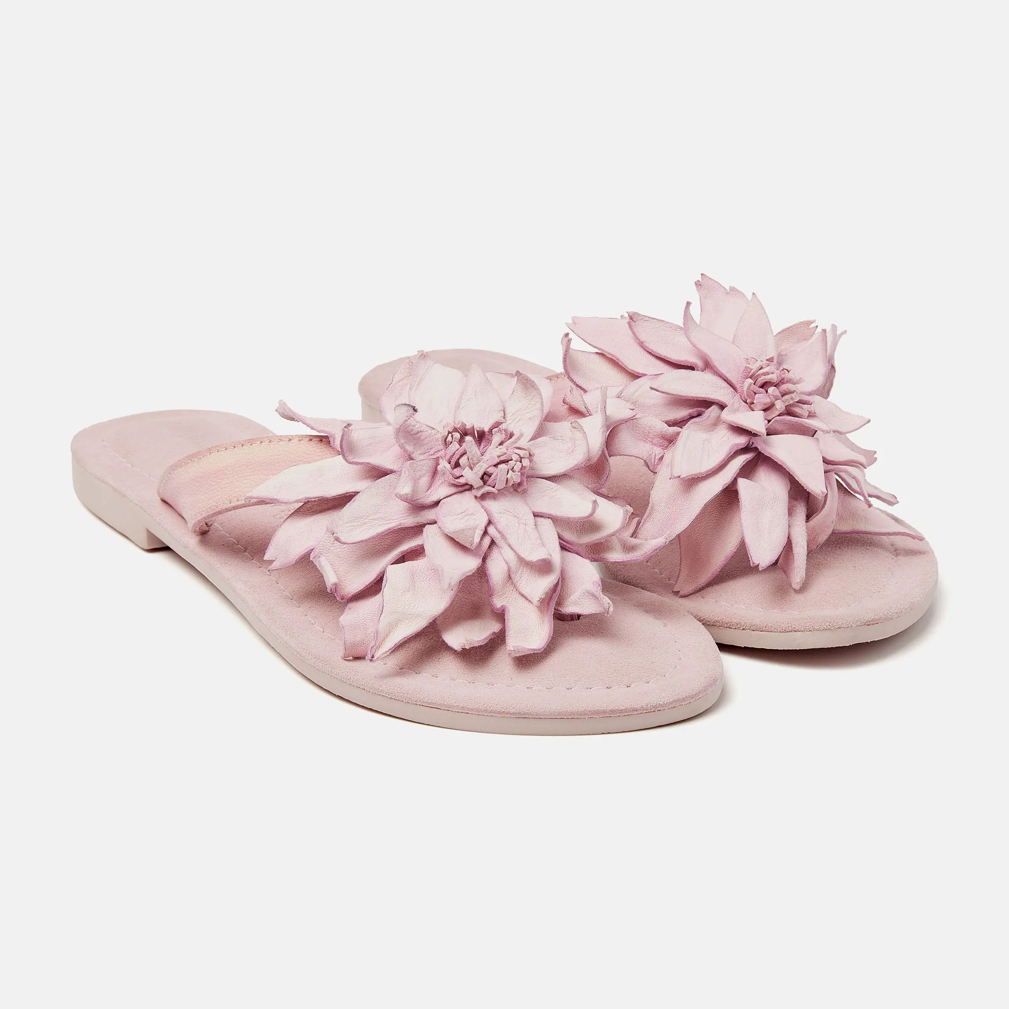 Daisy Leren Dames Slippers Pink