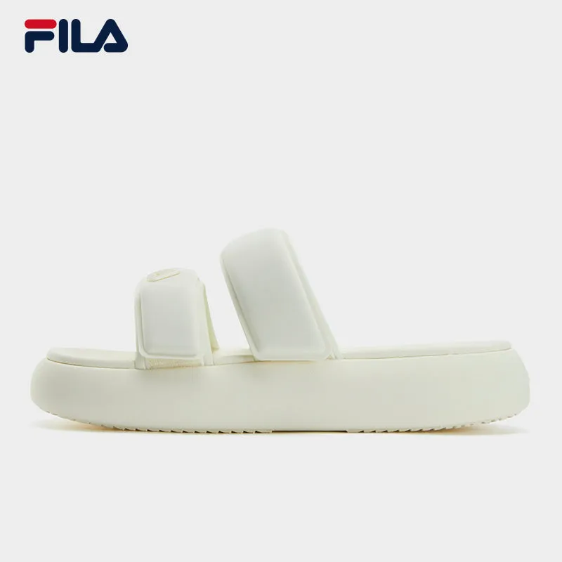 FILA CORE DONUT FASHION MODERNO Women's Slippers (Multi-Colors Available: White/Cream-White/Green)