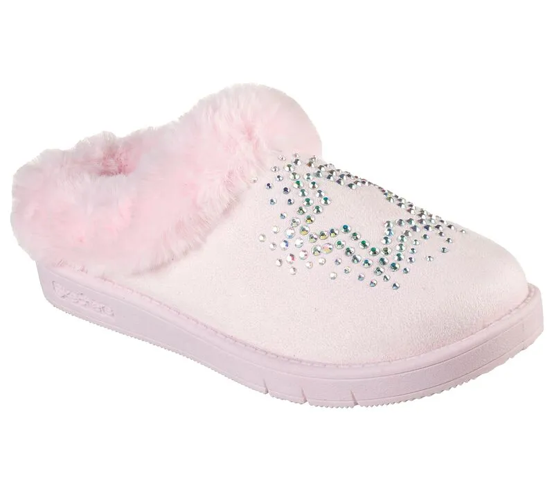 Girls Kids Bedroom Slippers Skechers Sleepy Slides Fur lined 302943L Pink Sale