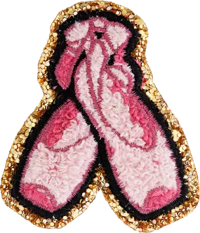 Glitter Varsity Ballet Slippers Patch