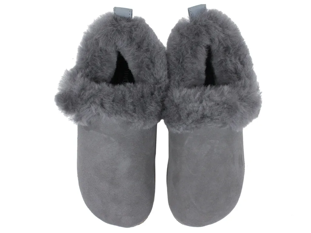 Haflinger Clogs Sheepskin Iceland Anthracite