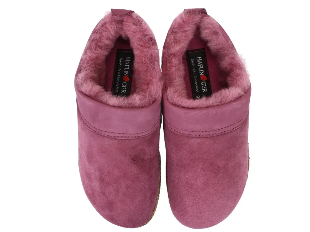 Haflinger Clogs Sheepskin Snowbird Burgundy