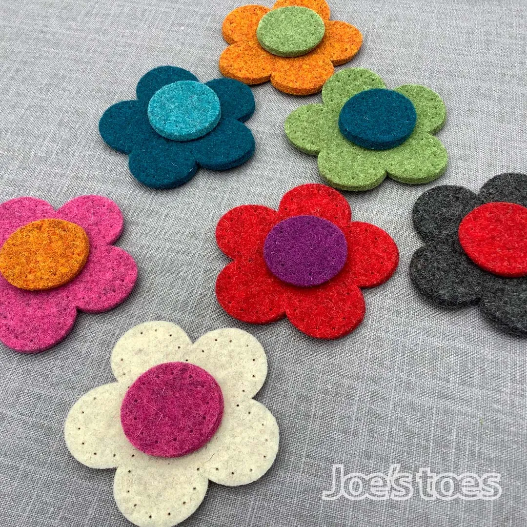 Joe's Toes Round Patches with punched holes 1.5" diameter