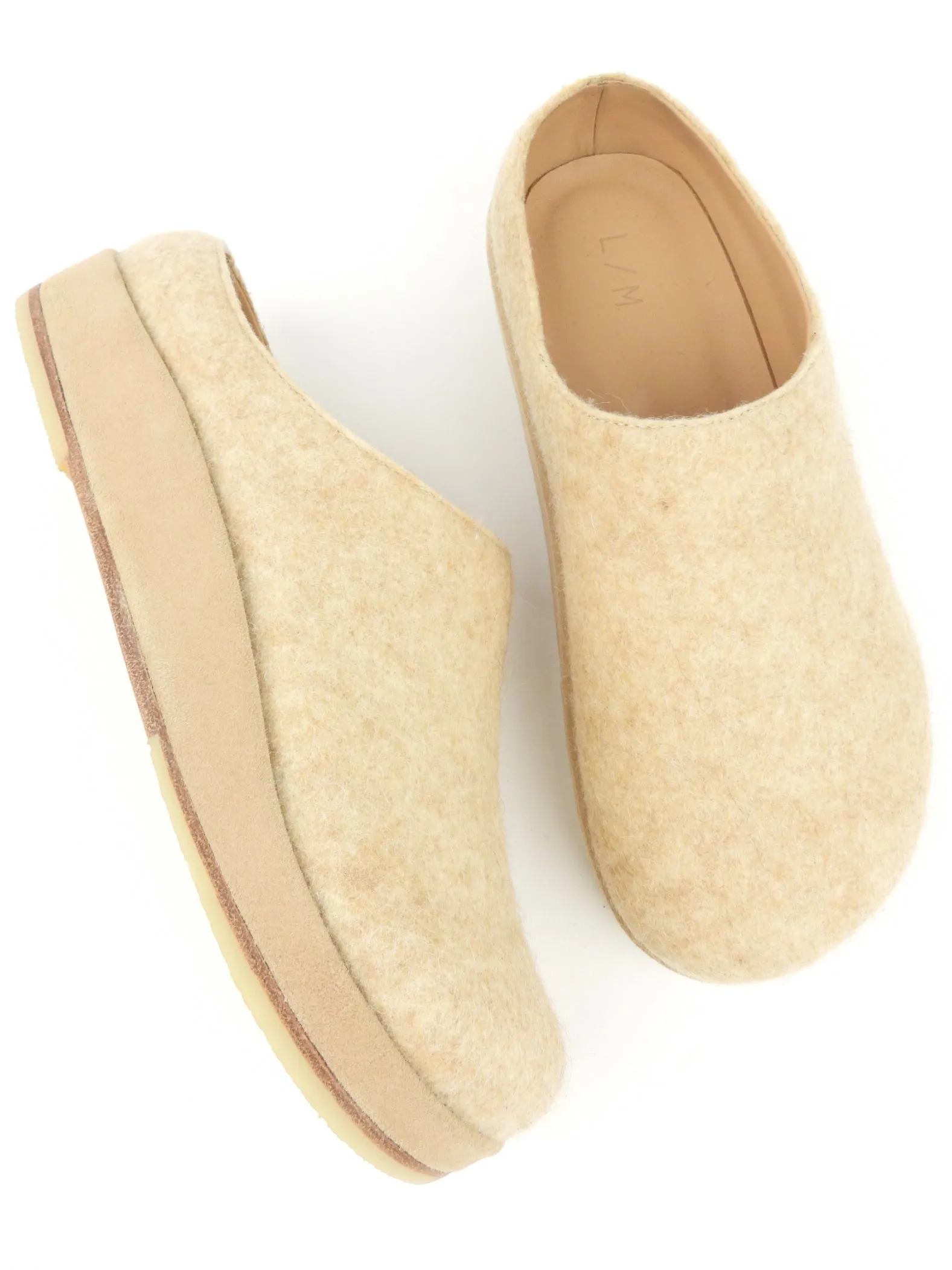 Lauren Manoogian Beige Felted Mule - 37