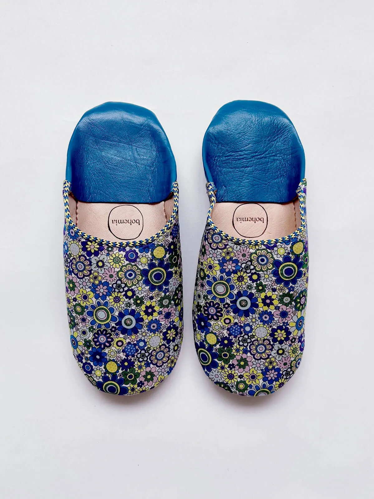 Liberty Print Babouche Slippers, Paradise Petals