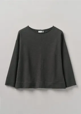 Loop Back Jersey Sweater | Charcoal