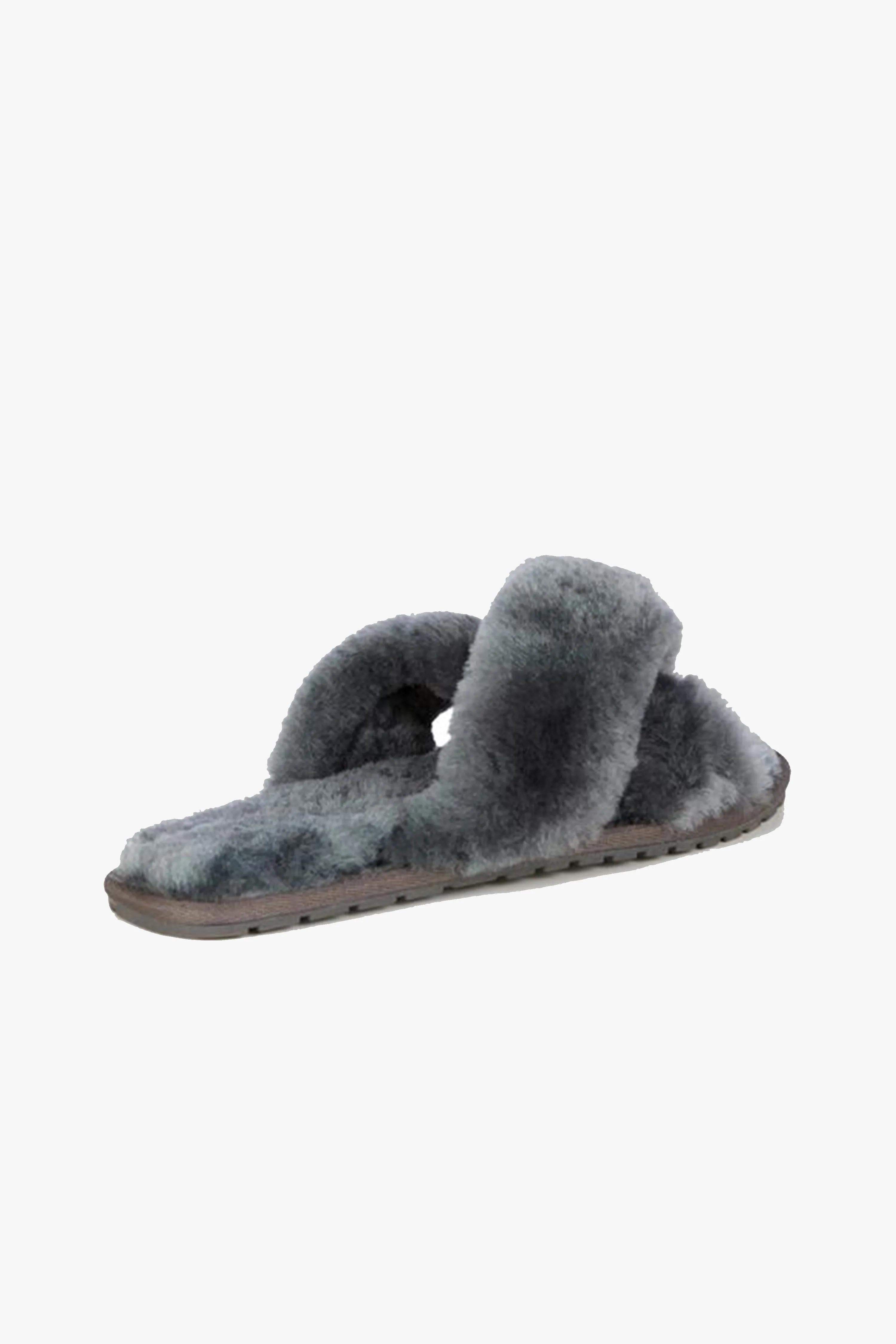 Mayberry Charcoal Wool Crossover Slippers