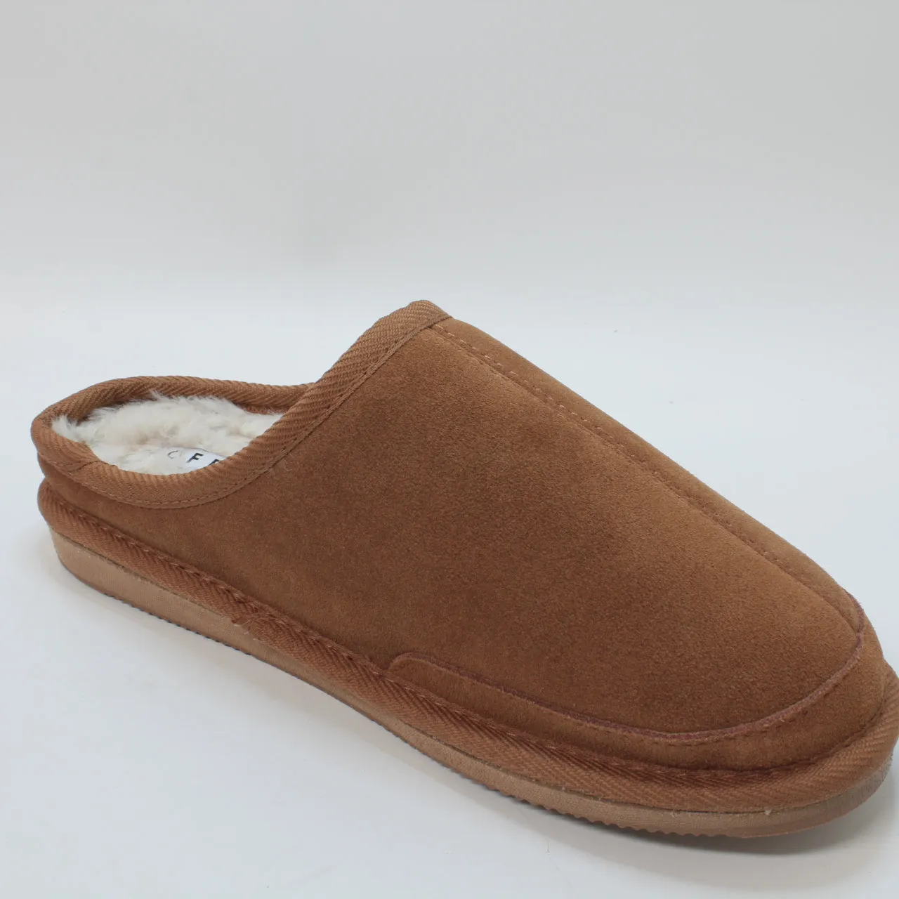 Mens Office Spencer Comfort Clog Slippers Tan Suede Uk Size 7/8