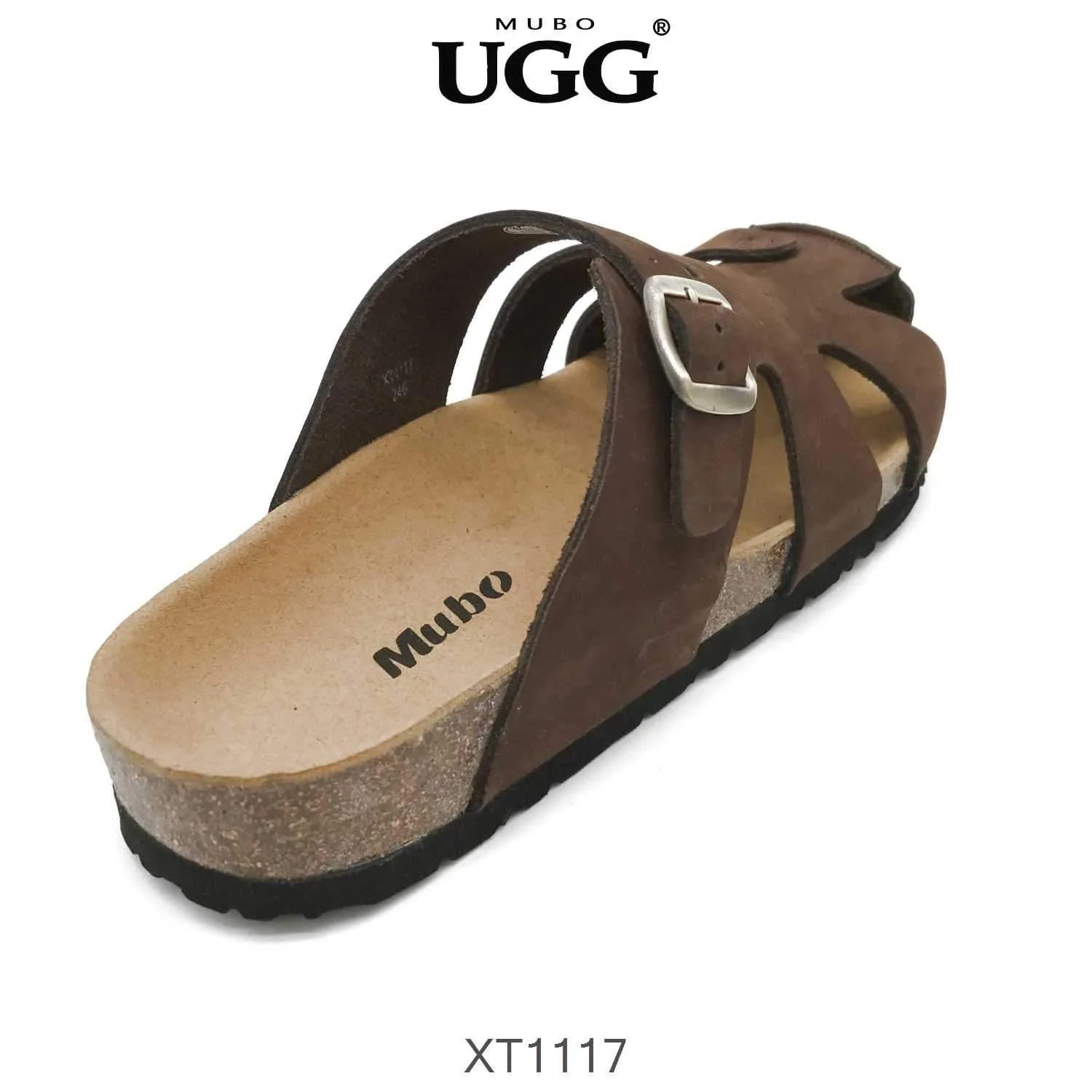 MUBO UGG MEN'S Brown Colour Sandals With Soft Cork Wood Sole Platform slippers XT1117