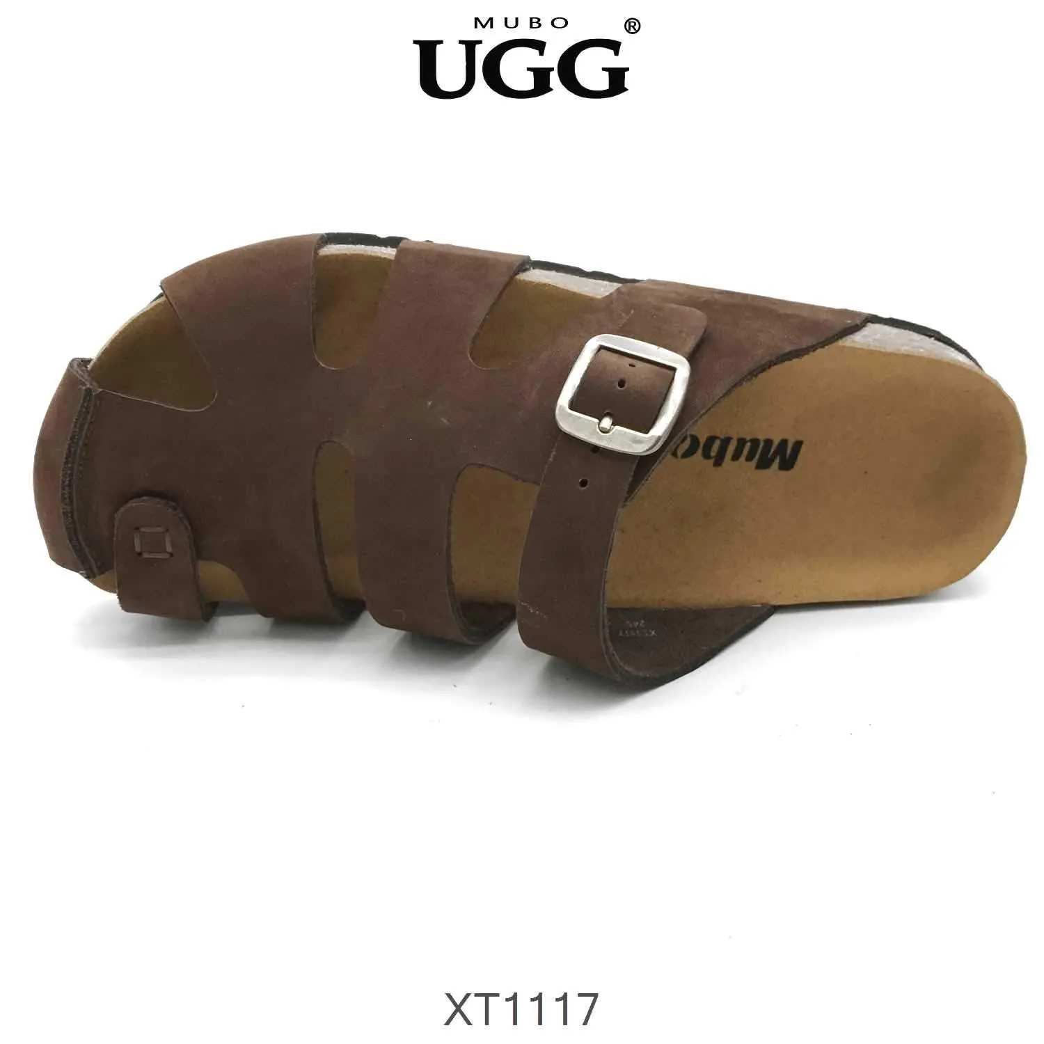 MUBO UGG MEN'S Brown Colour Sandals With Soft Cork Wood Sole Platform slippers XT1117