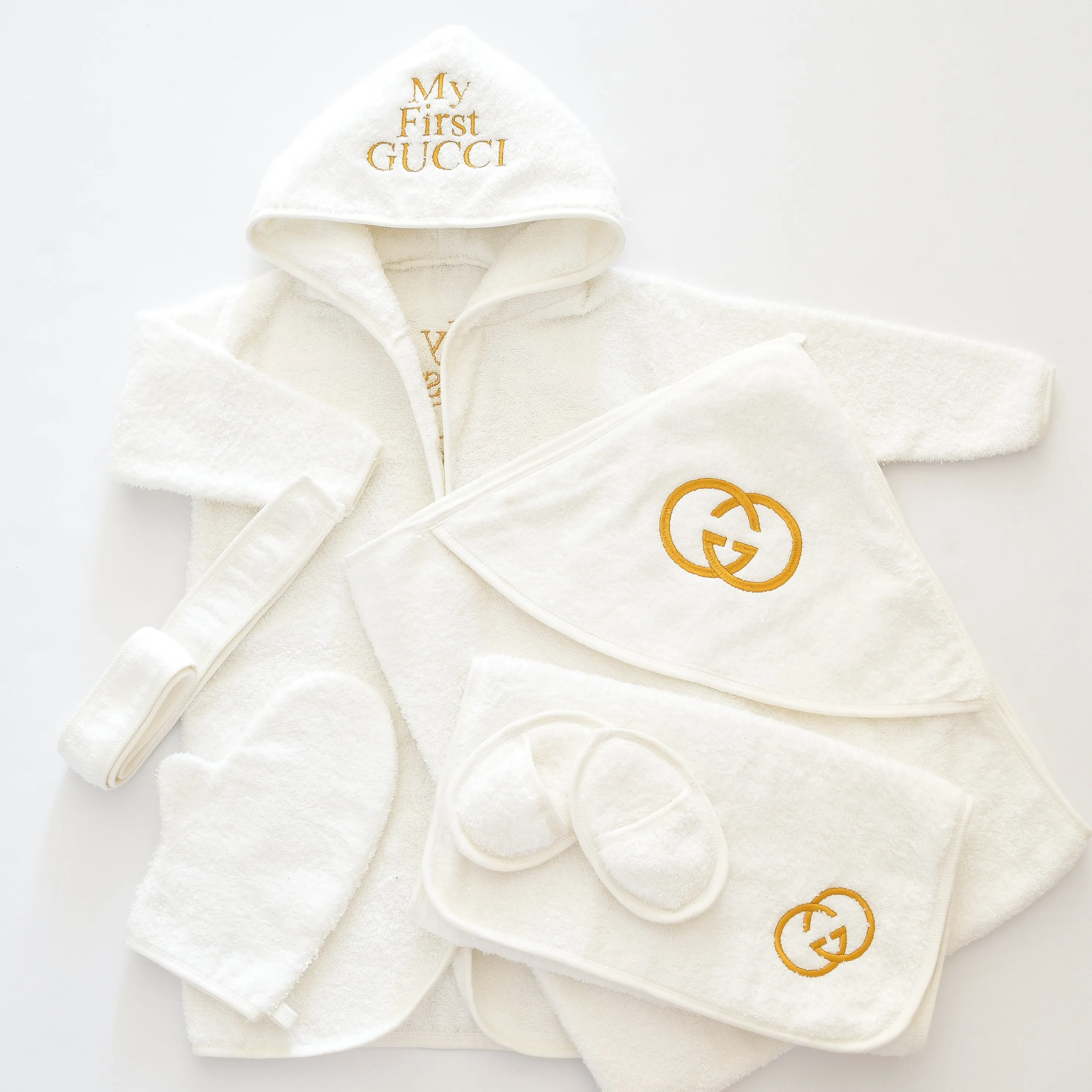 My First Gucci Baby Hooded Bathrobe Set - 5 Sets