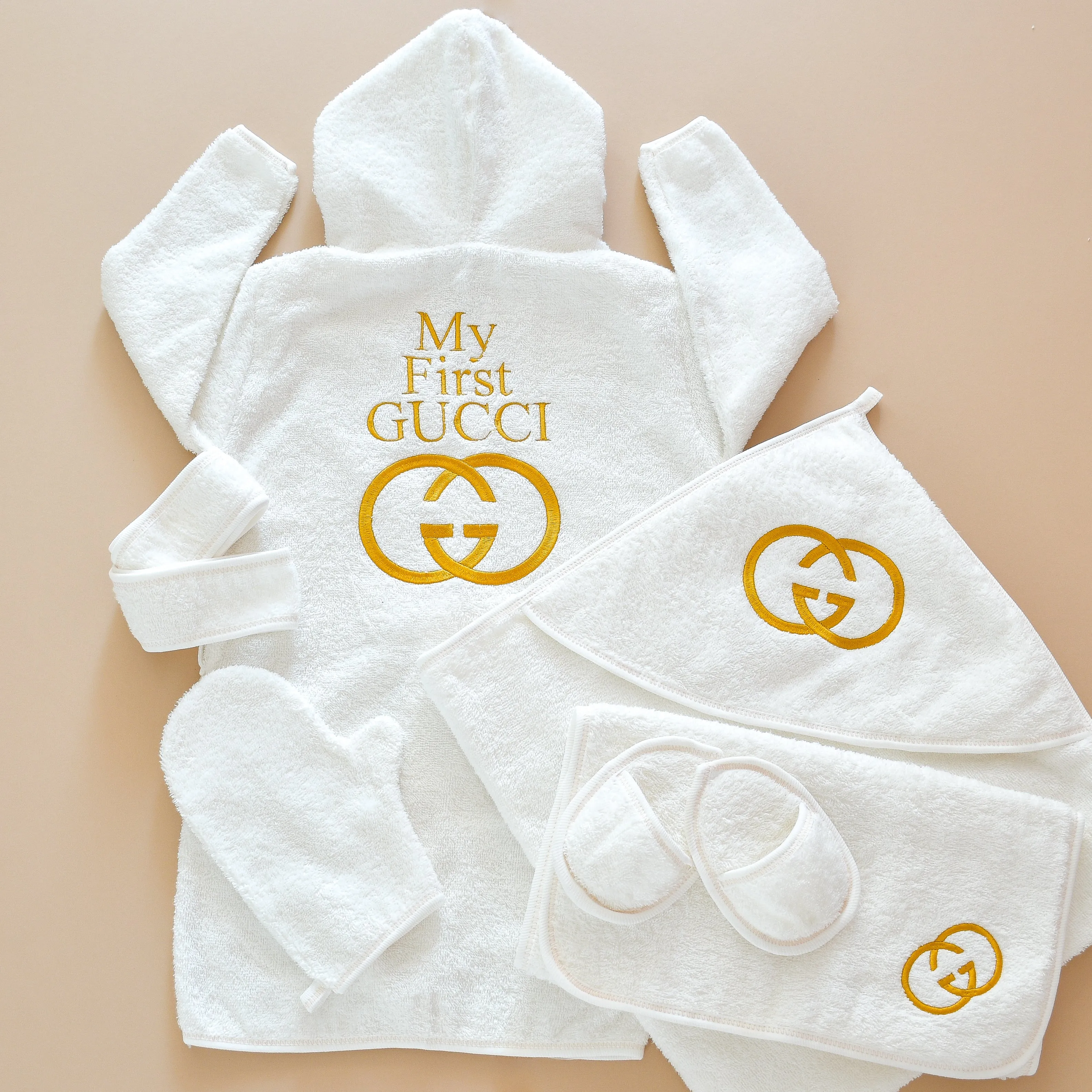 My First Gucci Baby Hooded Bathrobe Set - 5 Sets