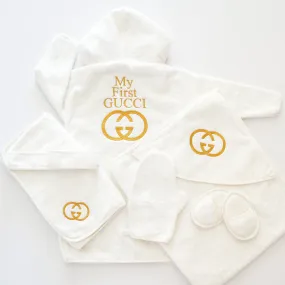 My First Gucci Baby Hooded Bathrobe Set - 5 Sets