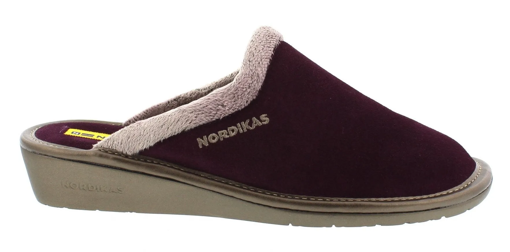 Nordikas Natala 234 Womens Suede Leather Mule Slipper