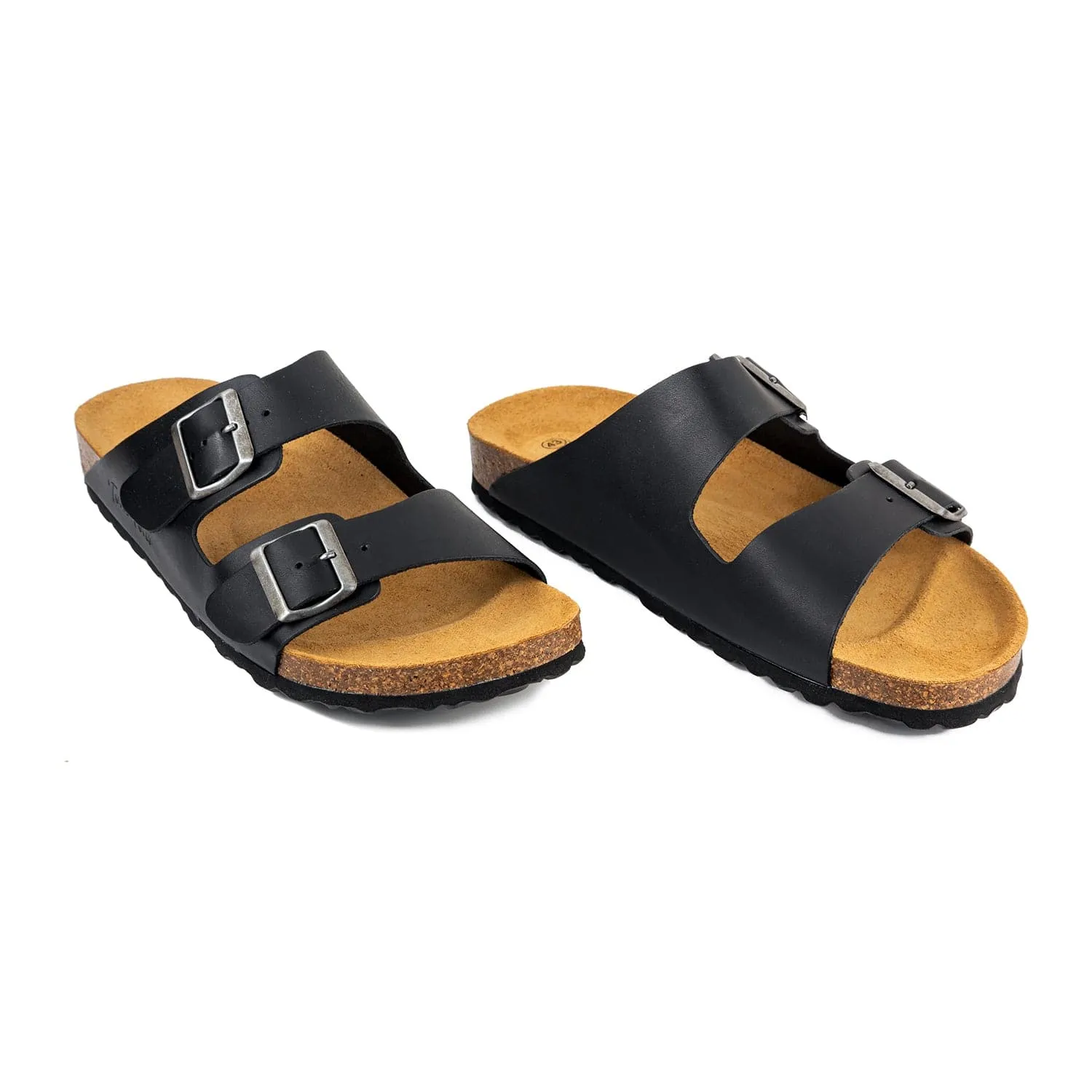 Plain Leather Open Toe Sandals for Men - Ger-VQ