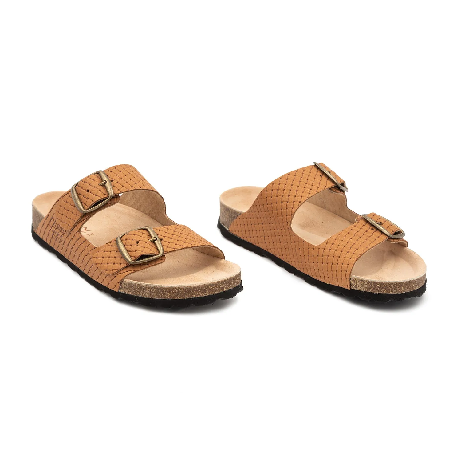 Plain Leather Sandal With Open Toe For Women - 1727 M Greco Trenza