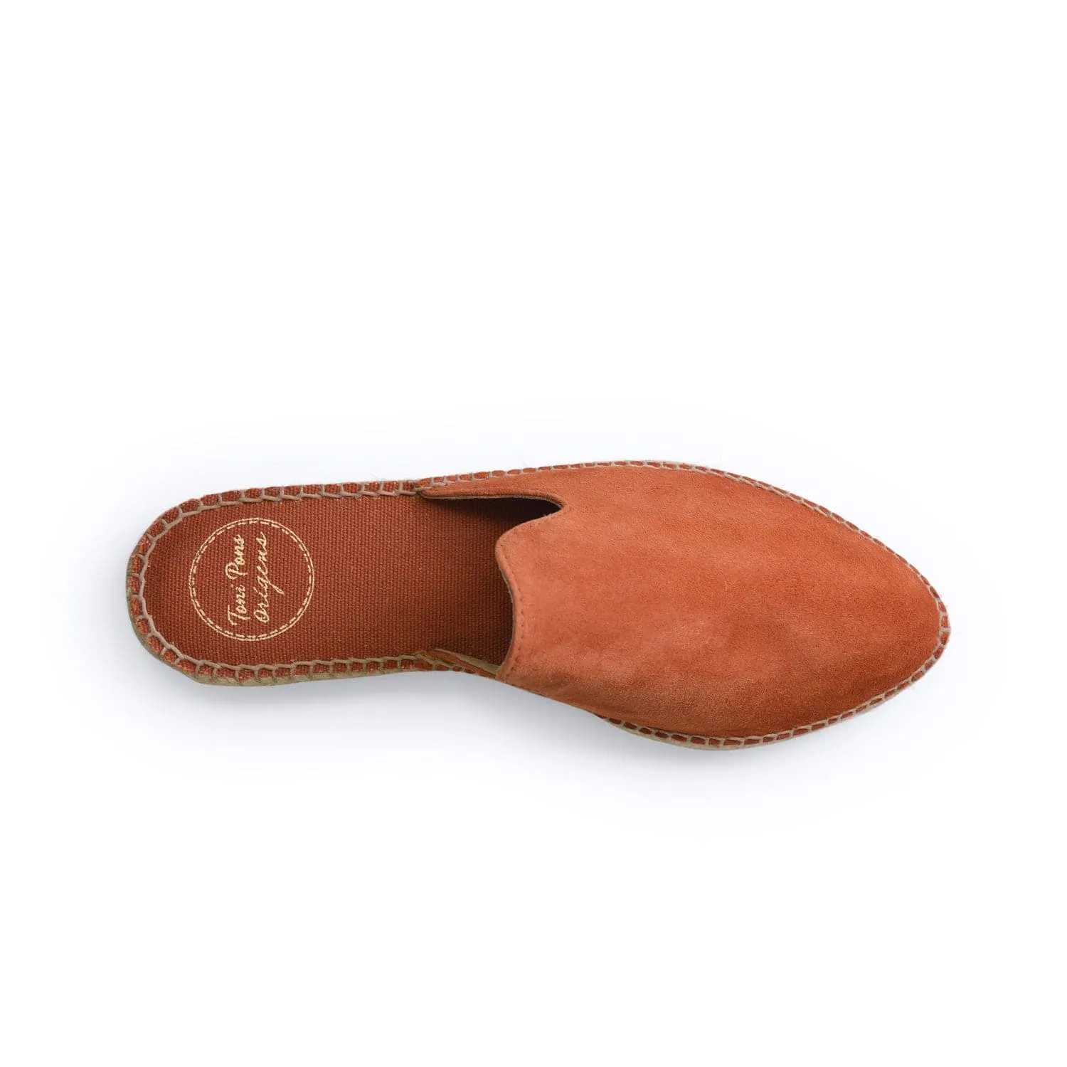 Plain Suede Leather Wedge Espadrille for Women - Ona-A