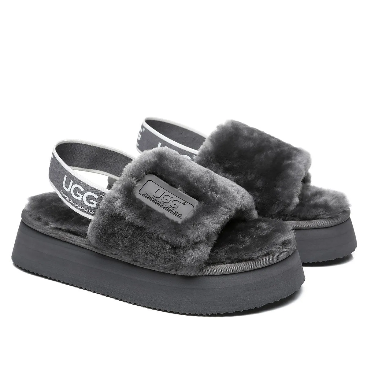 Premium Fluff UGG Platform Slides