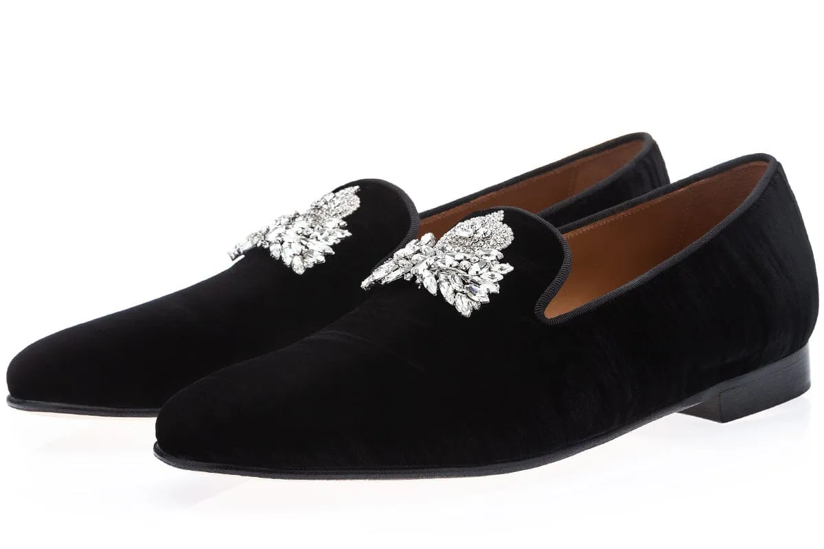 RAOULUX WRINKLE BLACK SLIPPERS