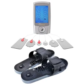 Techcare Pro 24 Tens Unit Muscle Stimulator 24 Modes   Foot Massager Slipper