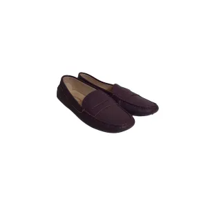 TOD'S Purple Leather Gommino Moccasin Loafers | Pre Loved |