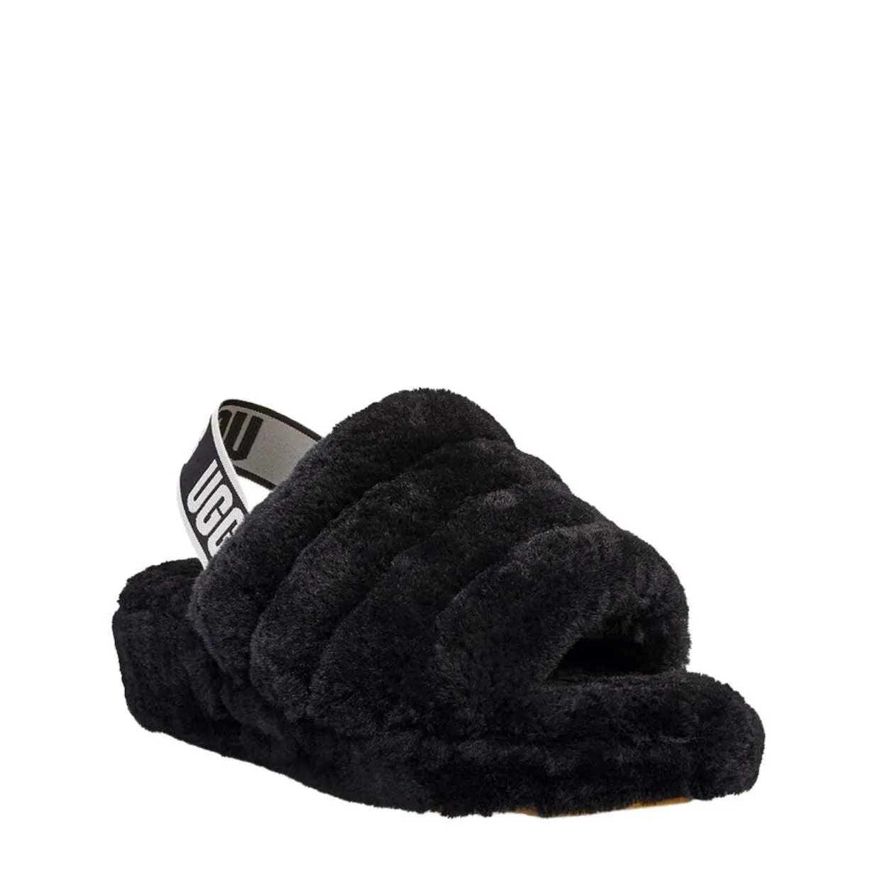 UGG  Black Fluff Yeah Slide