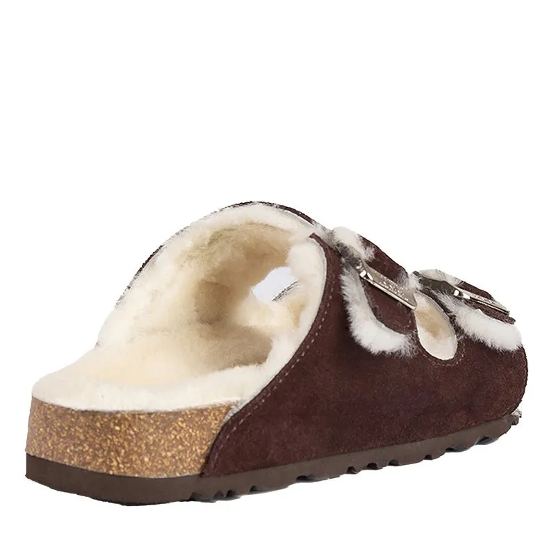 UGG Collins Shearling Buckled Sandals