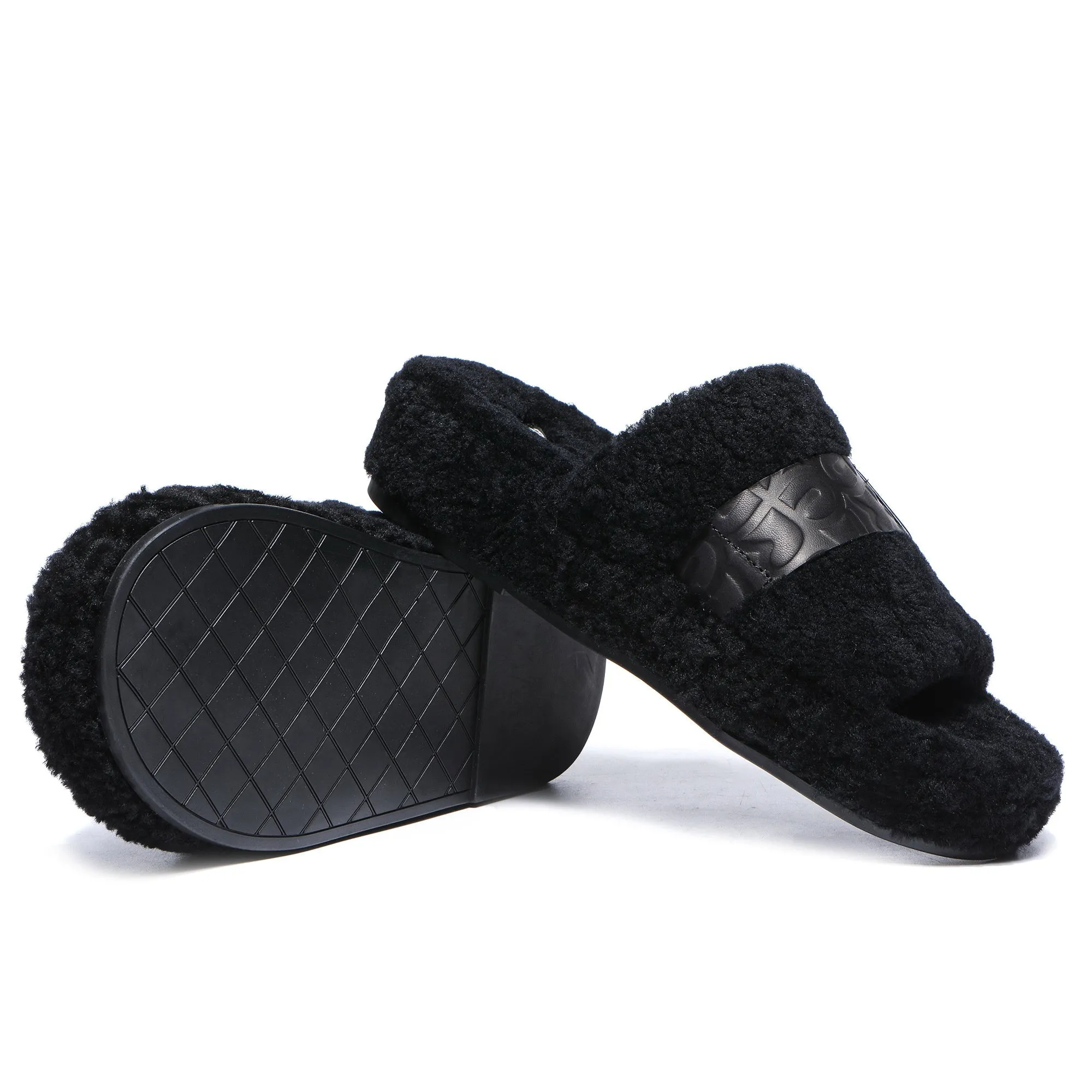 UGG Georgie Sheepskin Wool Slides