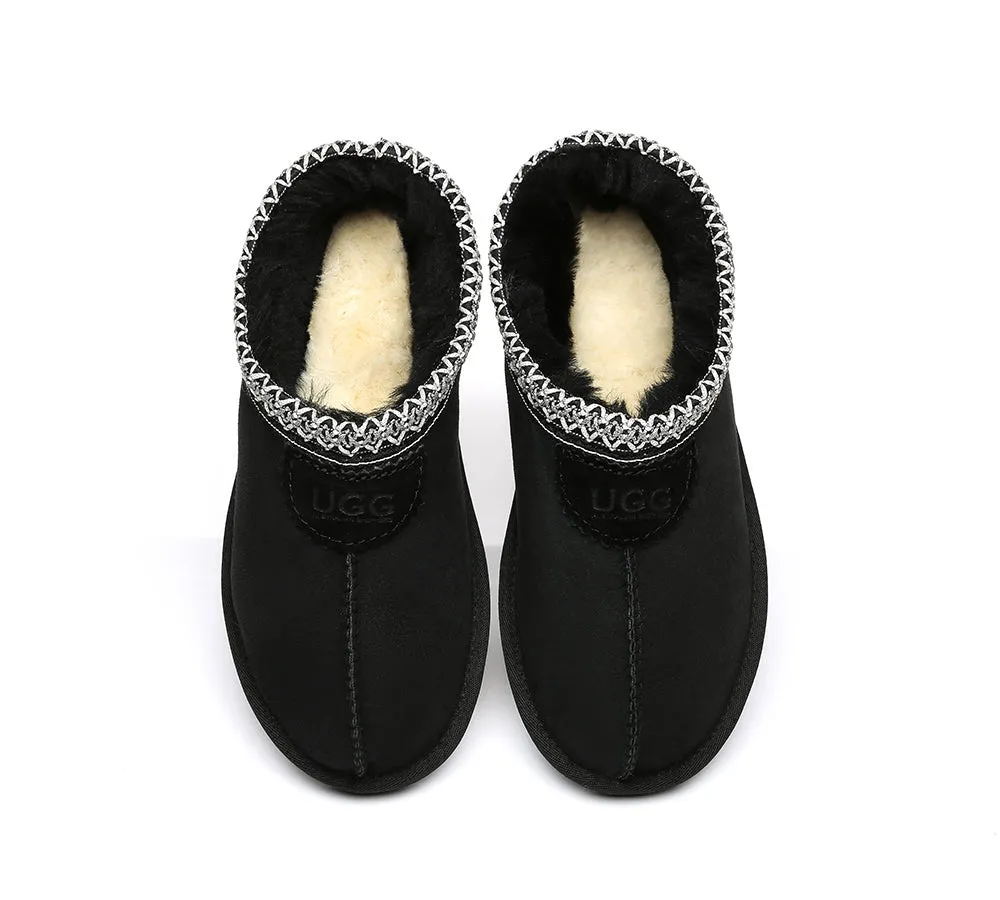 Unisex Ankle Slipper Venus Twin-Face Sheepskin Home Slippers