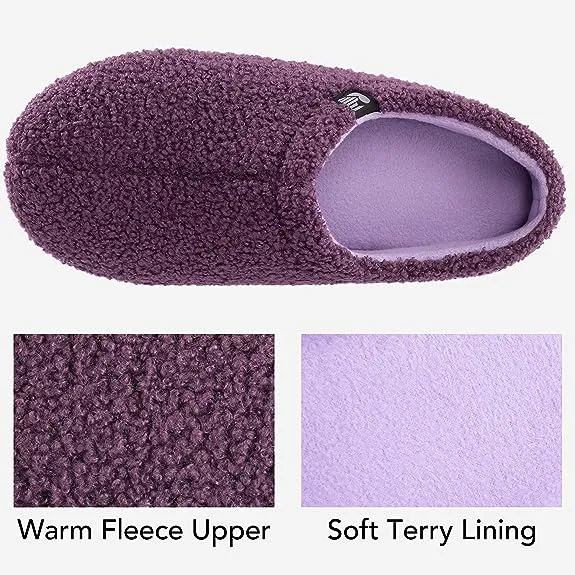 Women's Fuzzy Fleece Closed Back Indoor Slipper